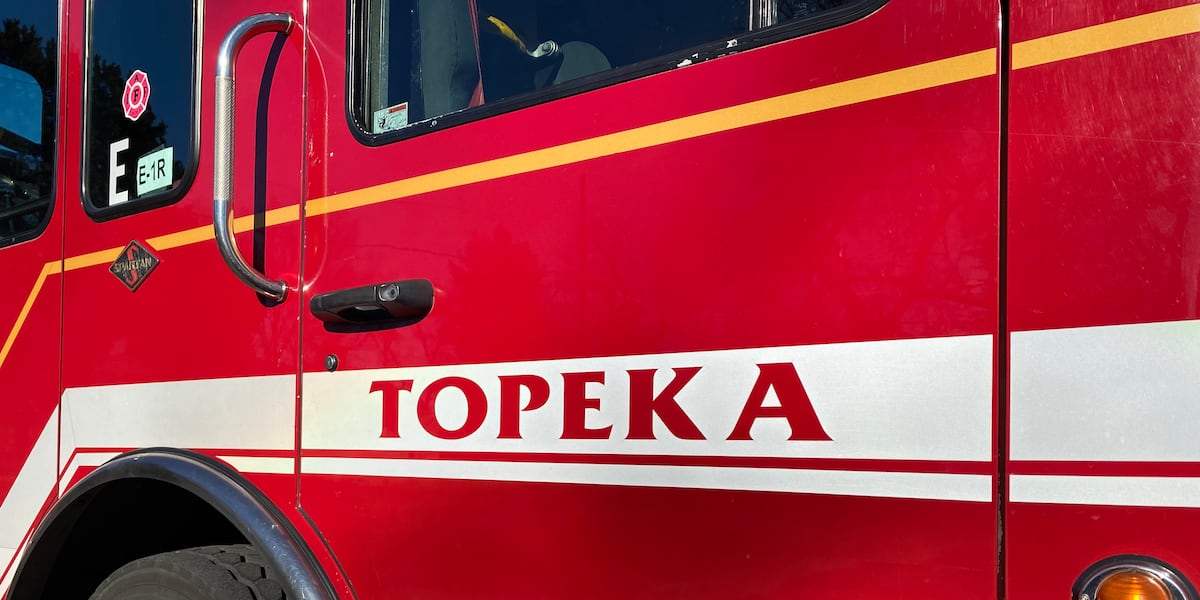 Crews battle garage fire late Thursday morning in Topeka’s Oakland neighborhood