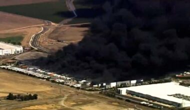 Officials say sprinklers at California medical equipment warehouse didn't work during blaze