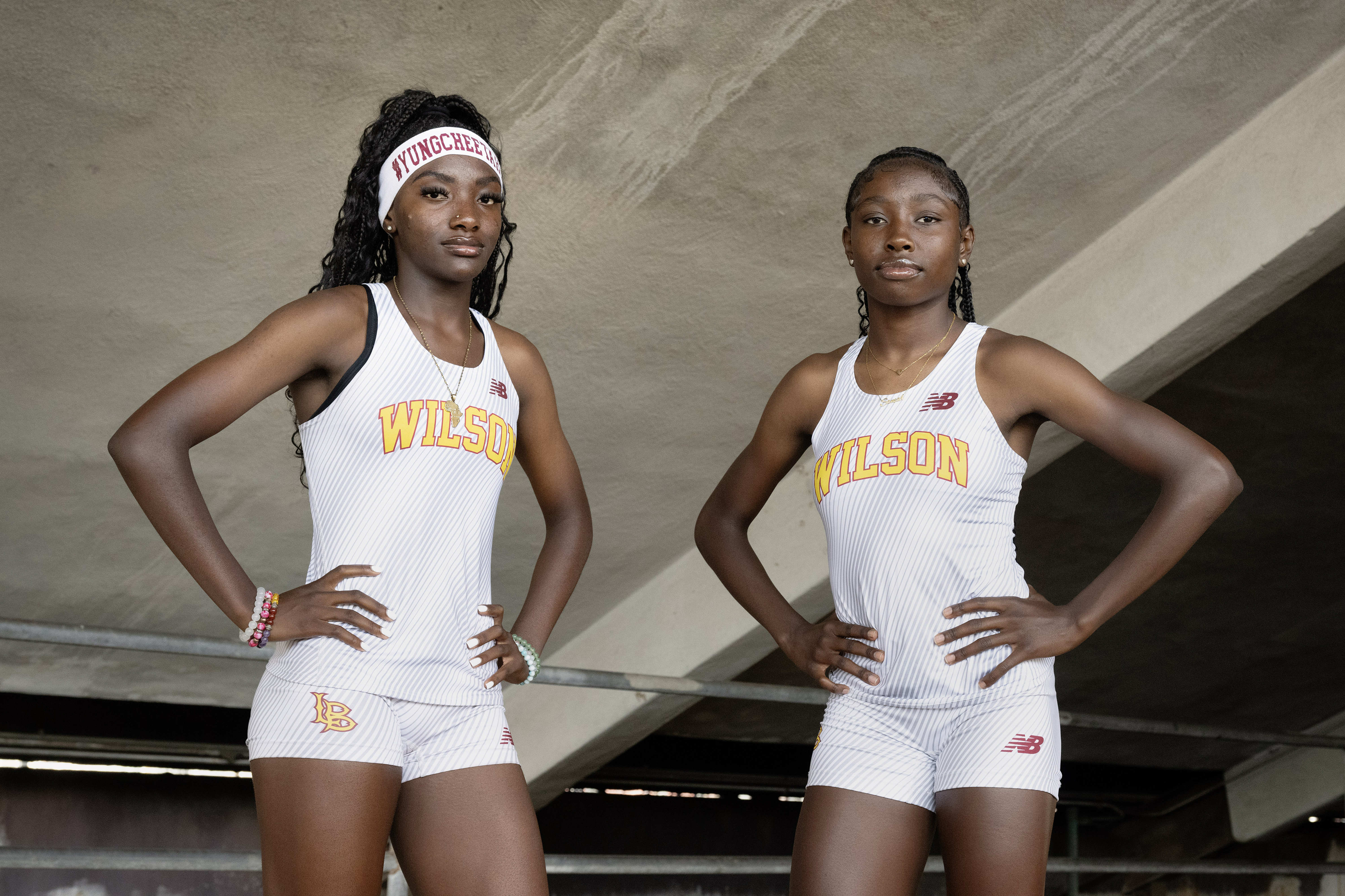 From left, Clara Adams and Saniah Varnado are the Press-Telegram...