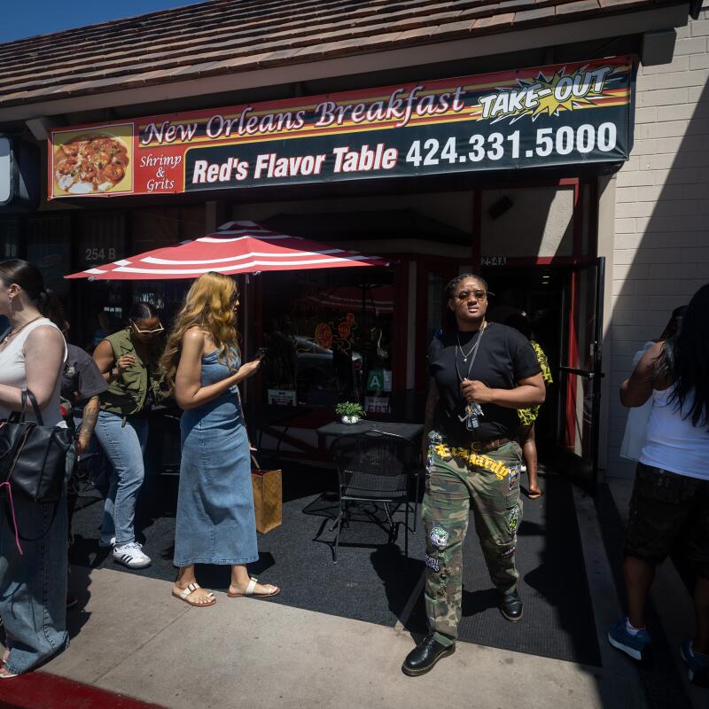 In Inglewood, Red's Flavor Table is a popular stop on Daisy's Black L.A. Food Tour, with a menu of Southern breakfast favorites.