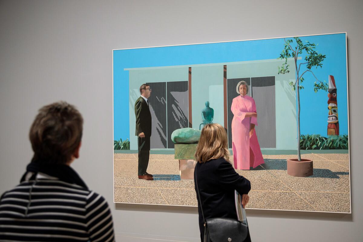 People in a museum.