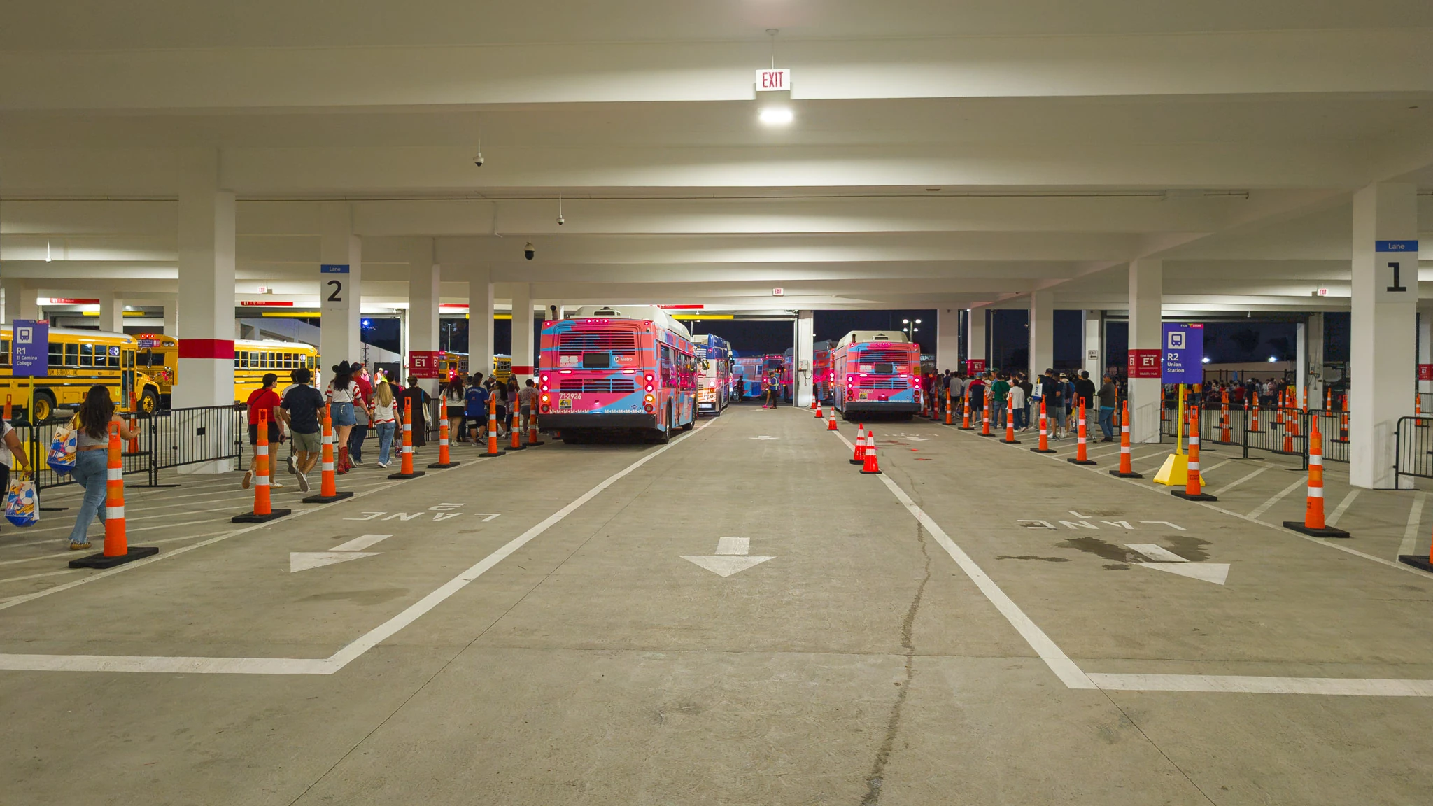 Metro buses lined up for the World Cup