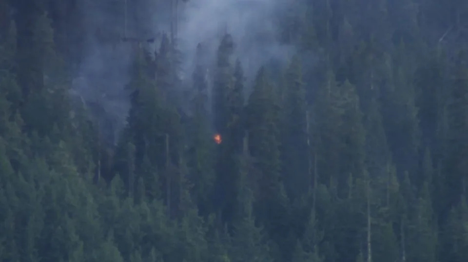 The blaze is burning near Forest Road 1241 and is being battled by crews from Okanogan-Wenatchee National Forest. cbs8