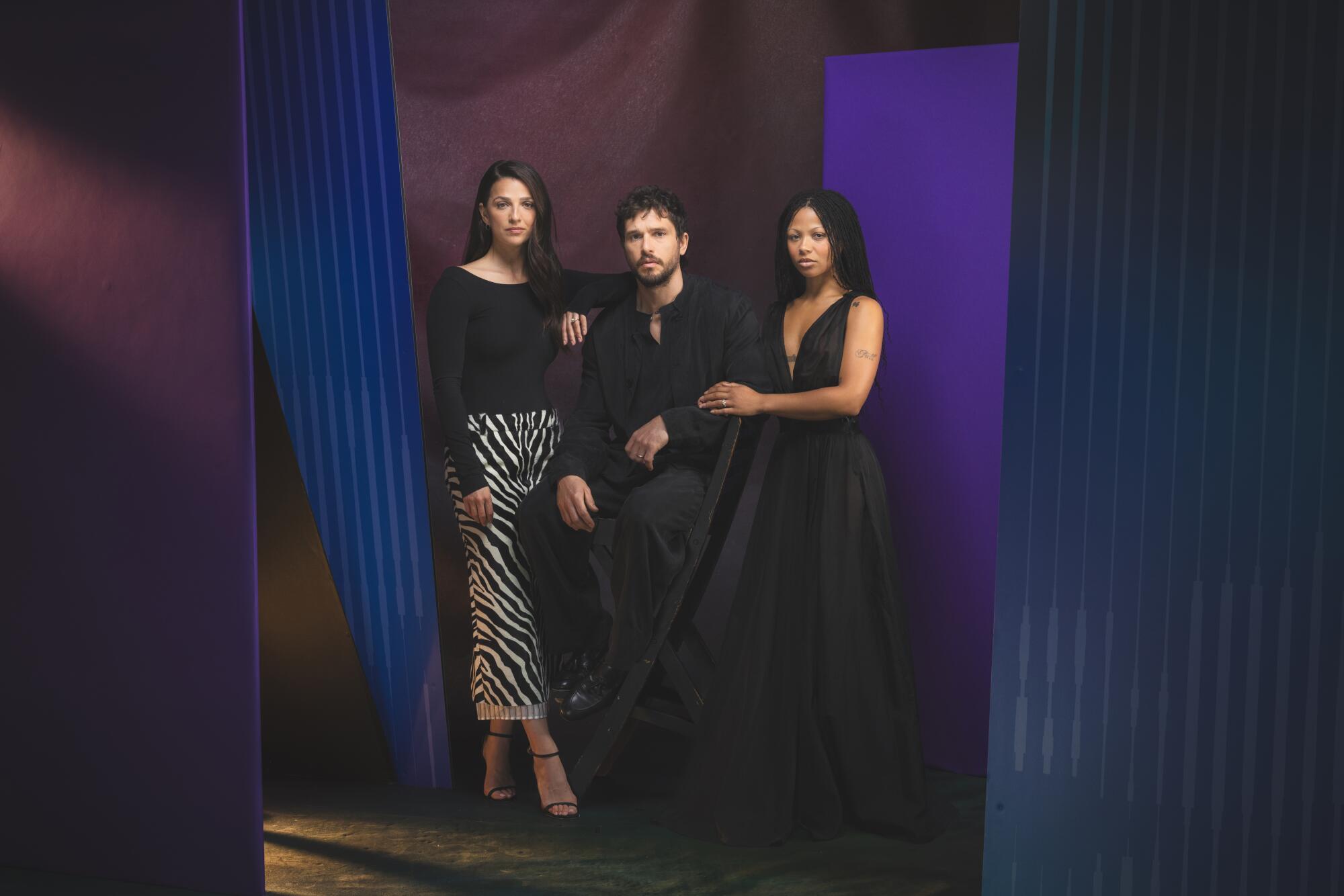 Marisa Abela, left, Kit Harington and Myha'la.