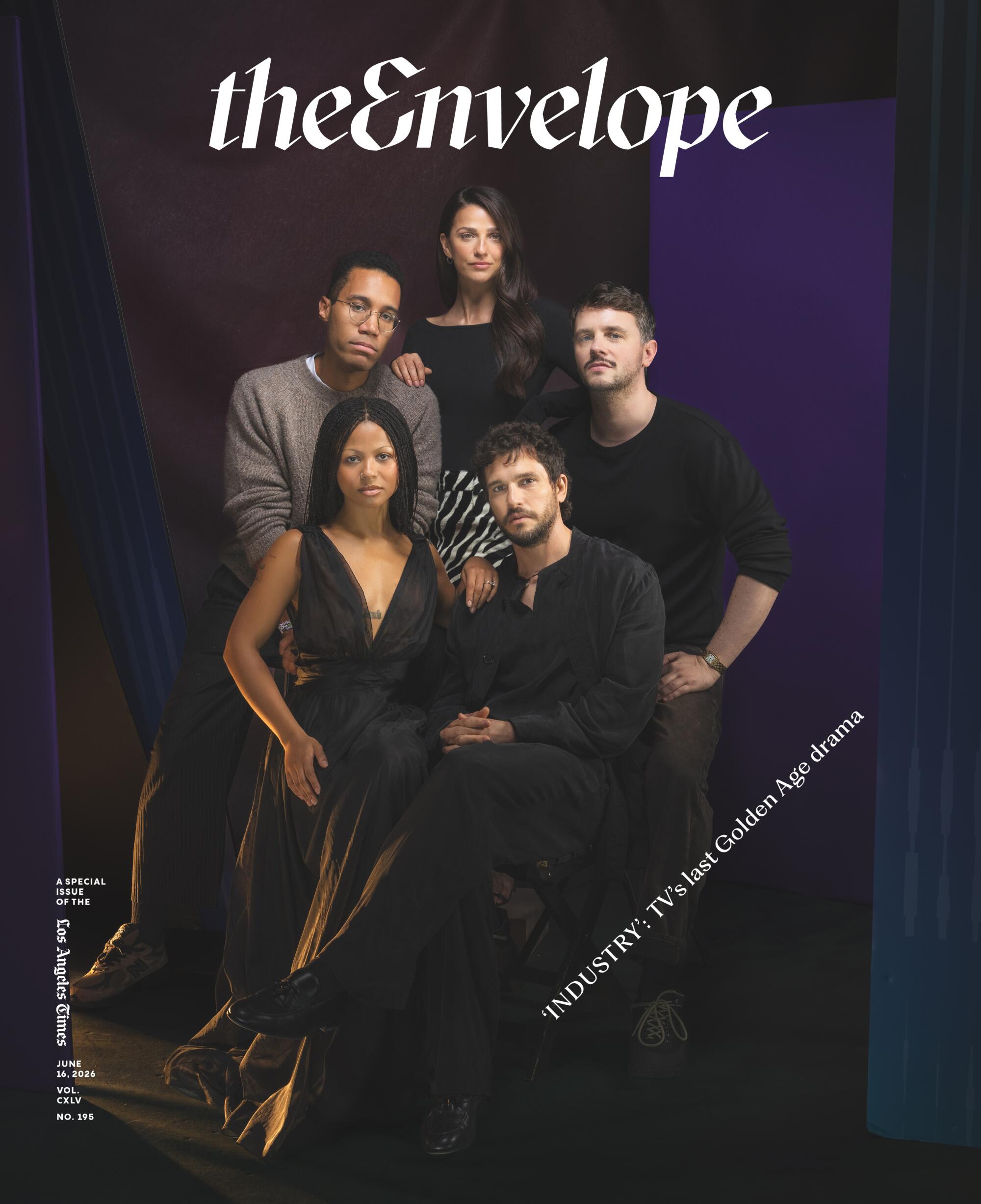 The Envelope June 16, 2026 issue cover featuring cast and creators from "Industry"
