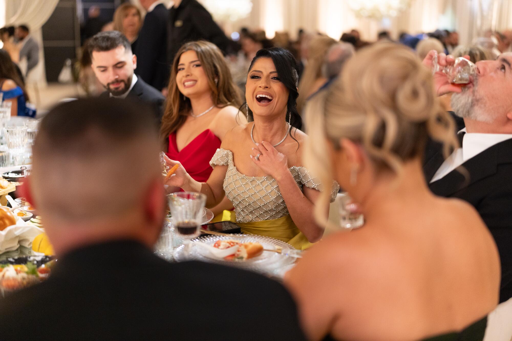 A wedding party at the Landmark Venue in Mission Hills. 
