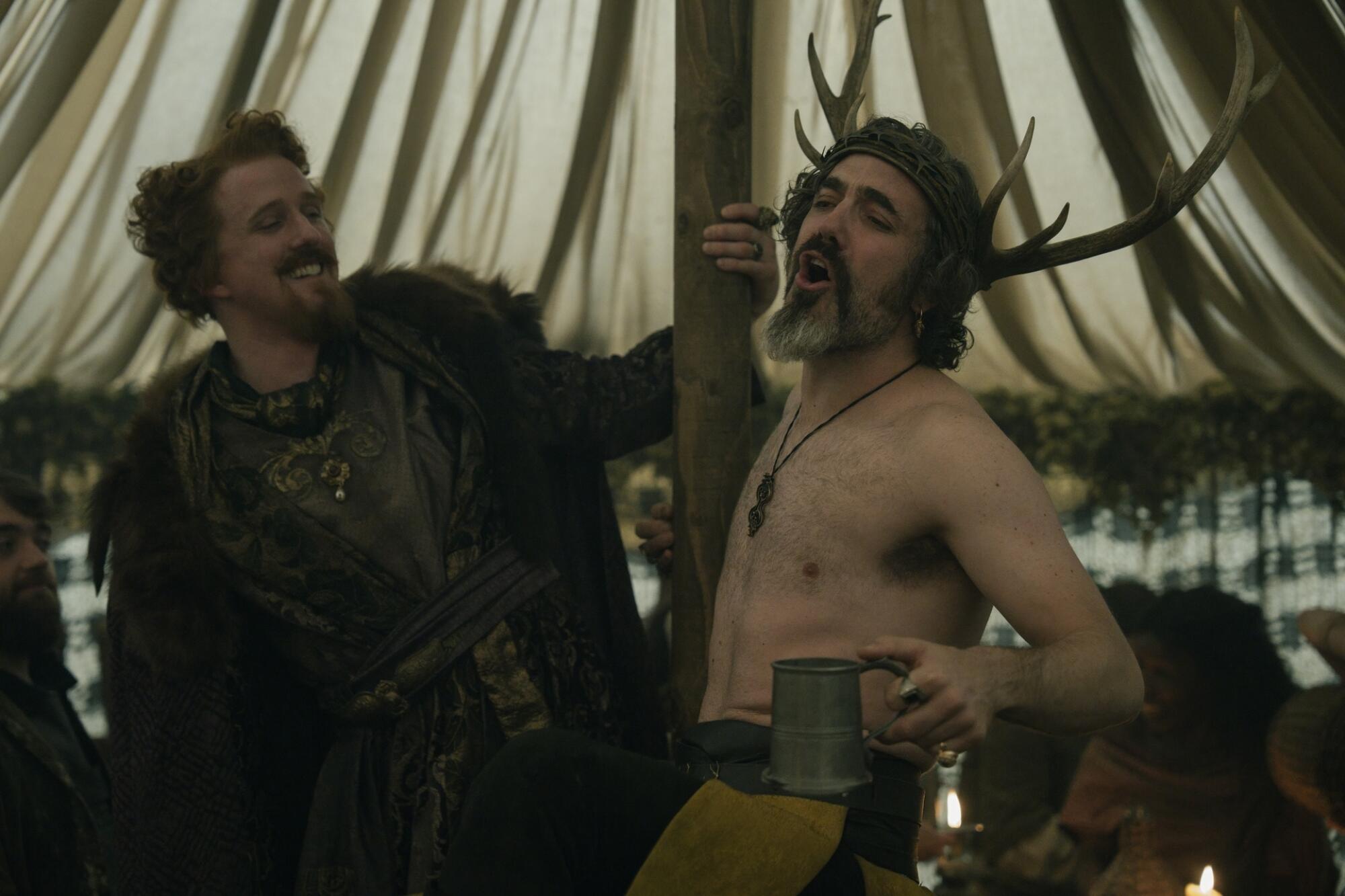 Daniel Monk, left, and Daniel Ings in "A Knight of the Seven Kingdoms."
