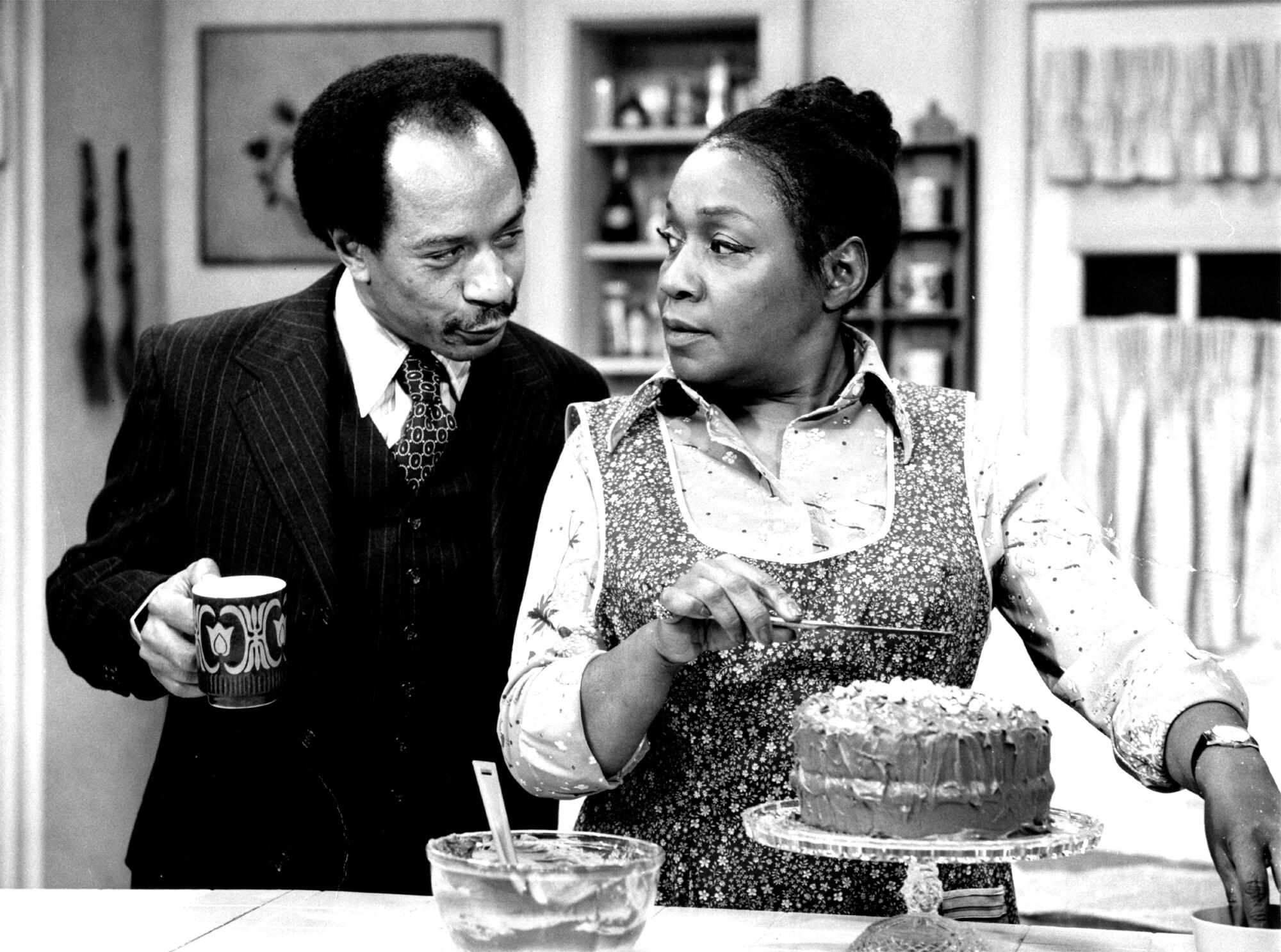 Sherman Hemsley as George Jefferson and Isabel Sanford as Louise Jefferson in "The Jeffersons."