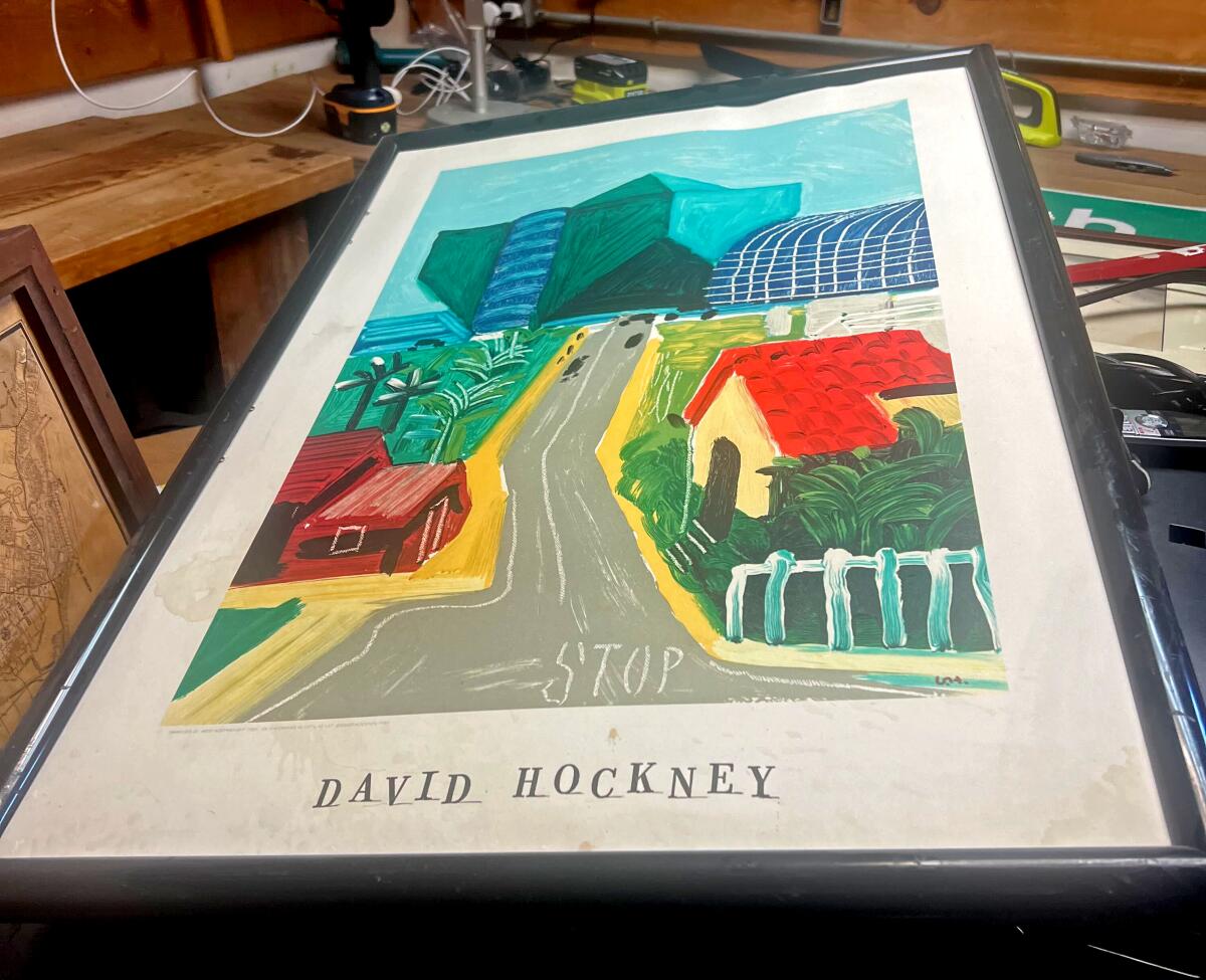 David Hockney print purchased by the author at a garage sale.