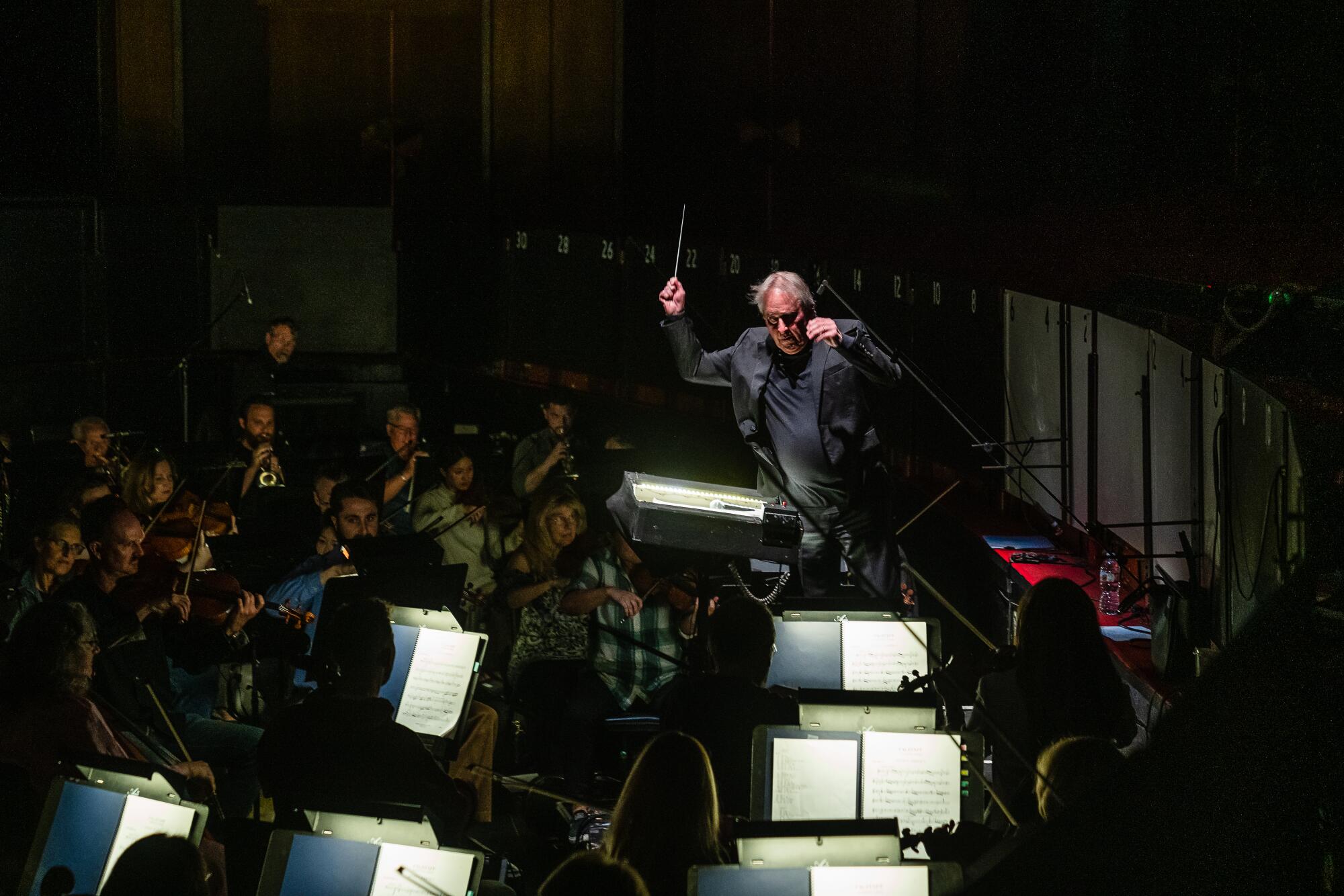 Conductor James Conlon during L.A. Opera's production of Verdi's "Falstaff," dress rehearsal 