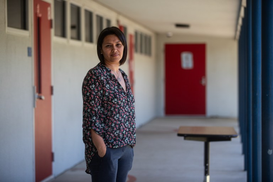 Tania Galeana-King at Pinedale Elementary School in Fresno on June 1, 2026. All three of Galeana-King’s sons attended Pinedale Elementary School.