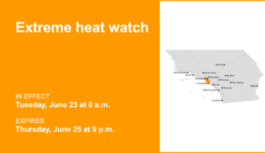 Extreme heat watch in place for Los Angeles County Inland Coast including Downtown Los Angeles from Tuesday to Thursday – Daily News