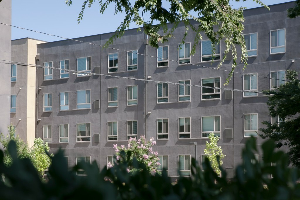 The Hornet Commons student housing complex at California State University, Sacramento, in Sacramento on July 13, 2022. Photo by Rahul Lal, CalMatters