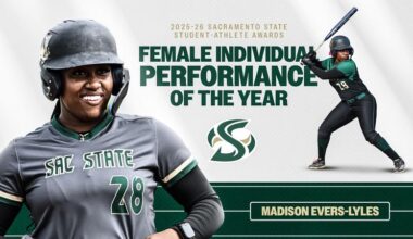 MADISON EVERS-LYLES IS RECIPIENT OF SACRAMENTO STATE’S FEMALE INDIVIDUAL PERFORMANCE OF THE YEAR