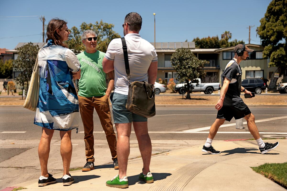 Catherine Geanacouras, Oren Hadar and Michael Wacht, from left, of the San Vicente Park Foundation.