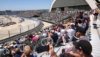 Fan hops fence during red-flagged NASCAR race at San Diego's Naval Base Coronado to meet a driver