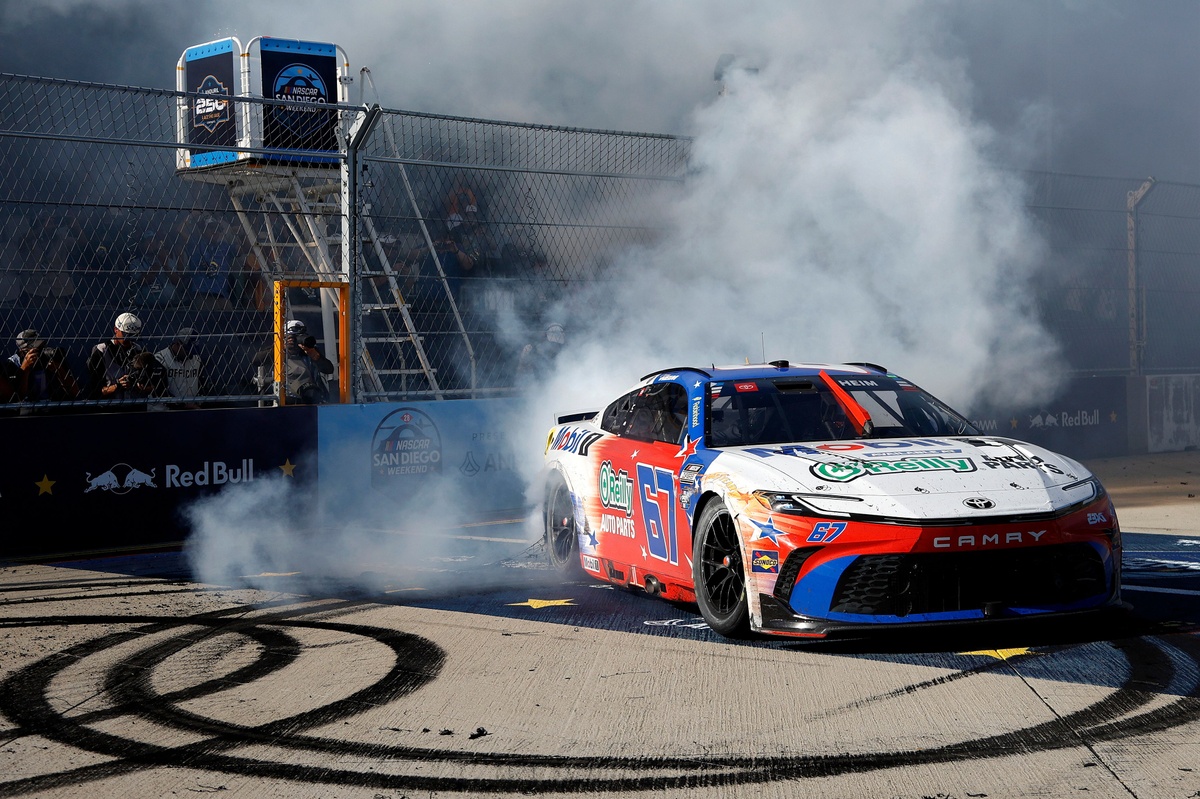 Corey Heim earns shock first Cup win after slamming doors with Reddick in San Diego