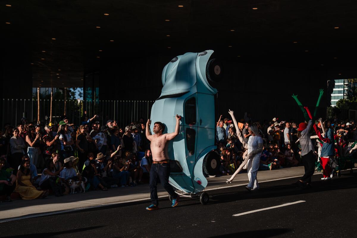The Los Angeles County Museum of History, Science, and Art (LACMA) Art Parade in Los Angeles Saturday