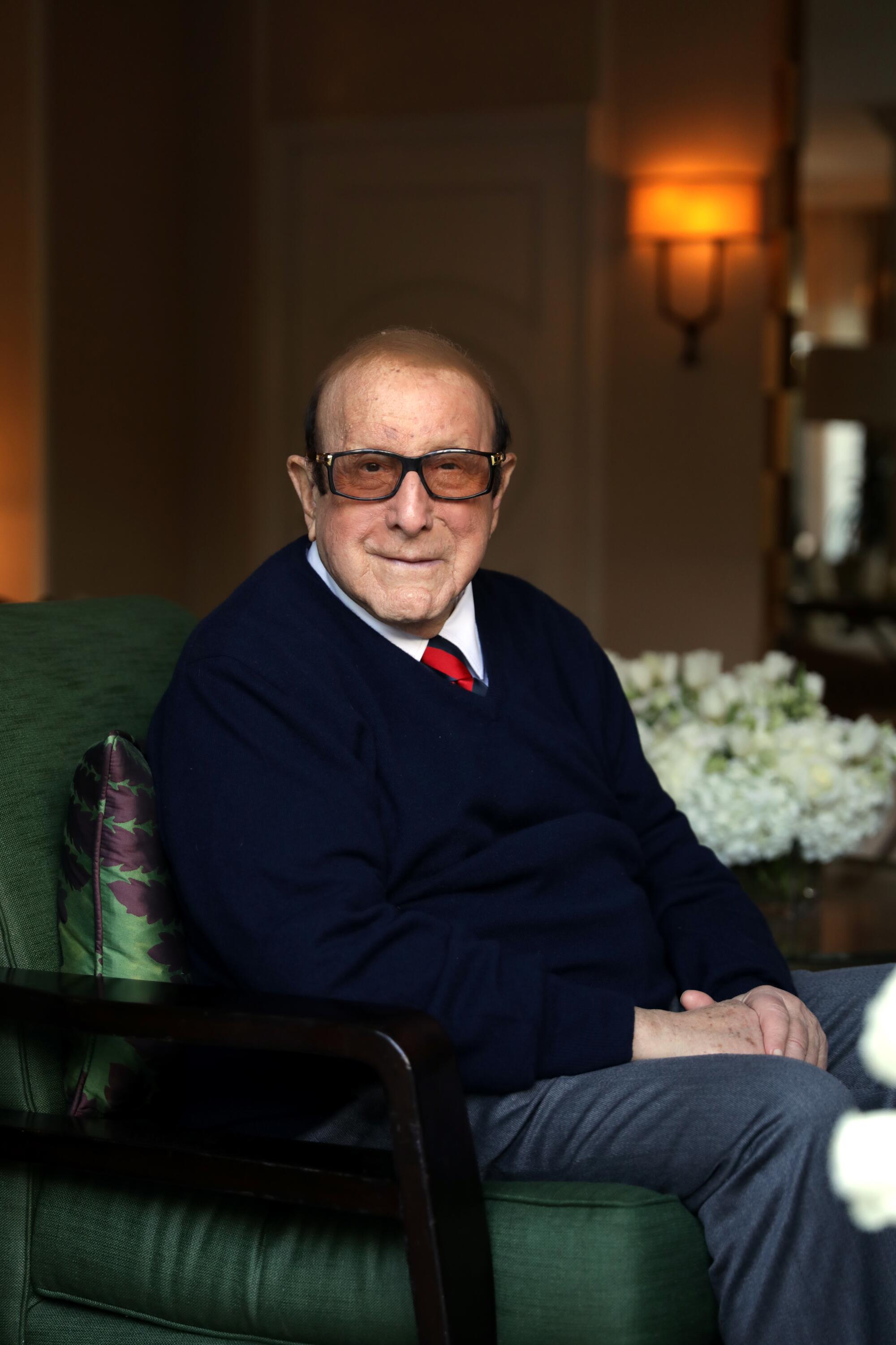 Clive Davis at the Beverly Hills Hotel in 2020.