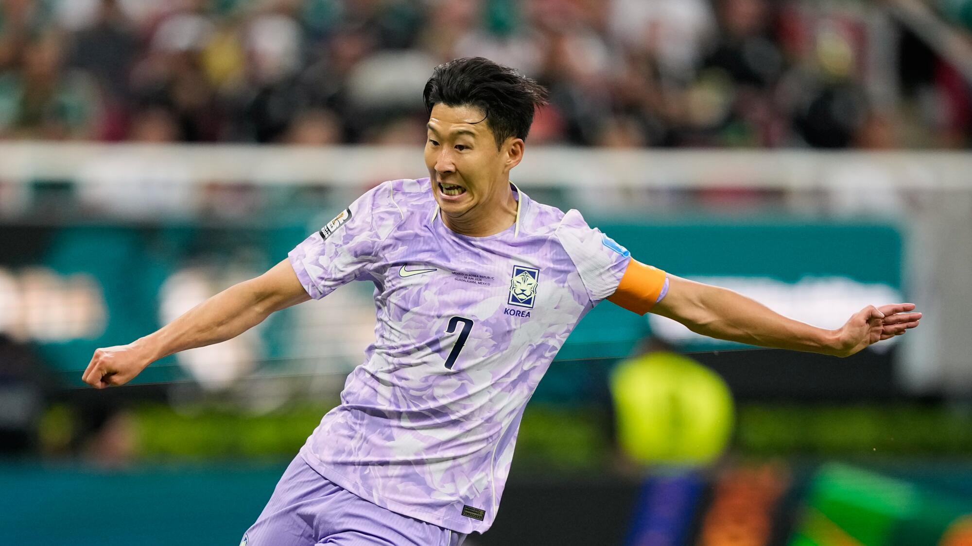 South Korea's Son Heung-min plays against Mexico on June 18.