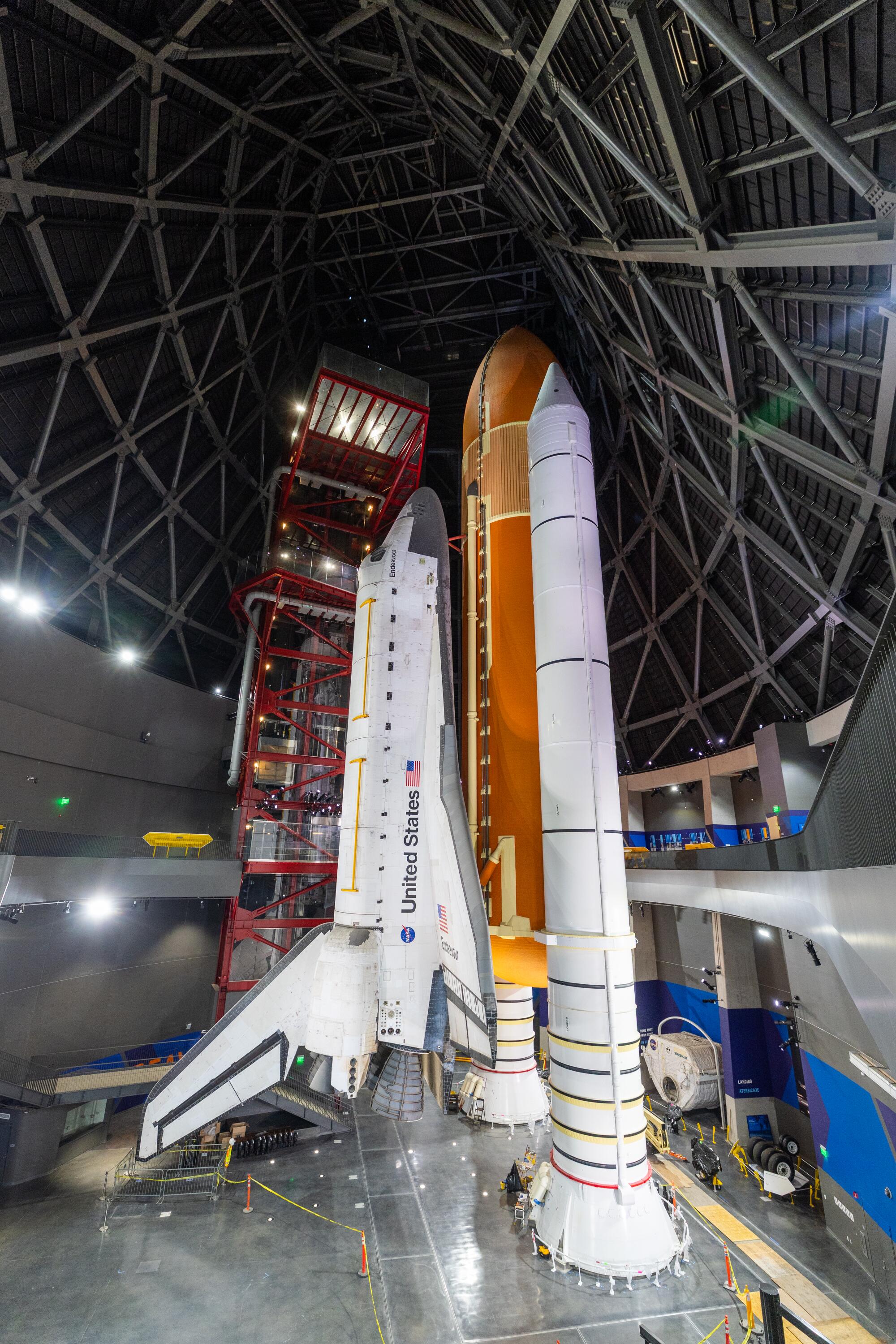 The Endeavor space shuttle.