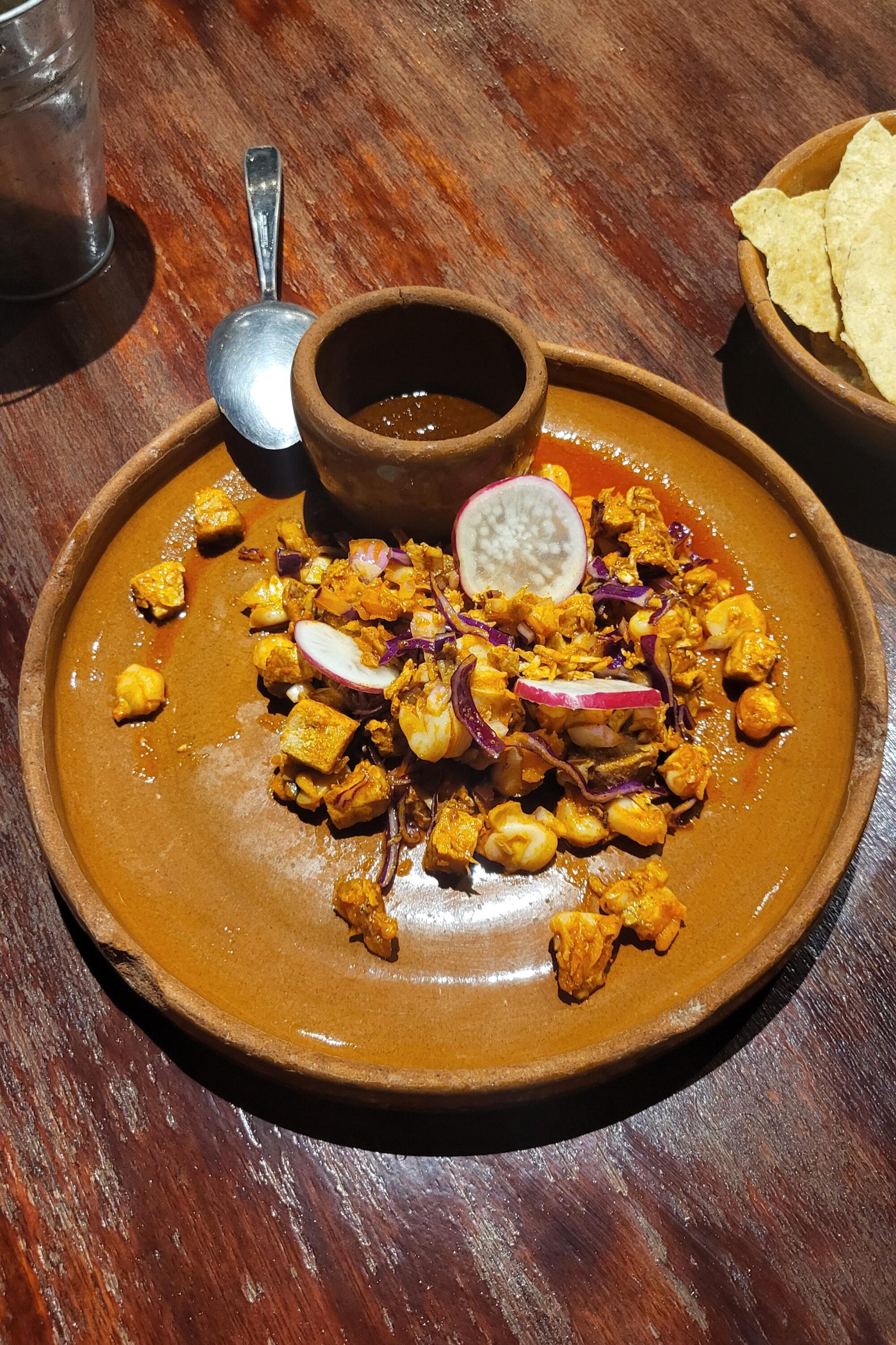 Pozole seco is Colima's signature regional dish.