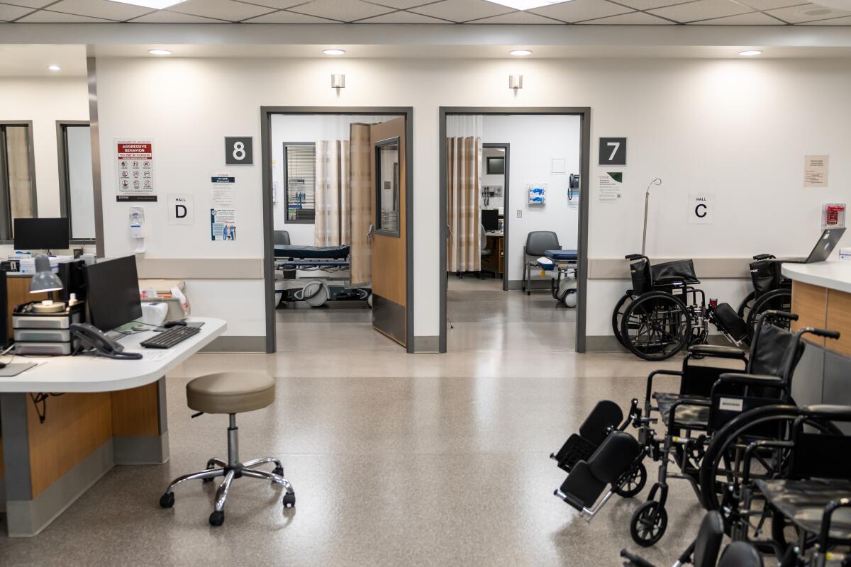 On the set of HBO Max TV hospital drama, "The Pitt,"