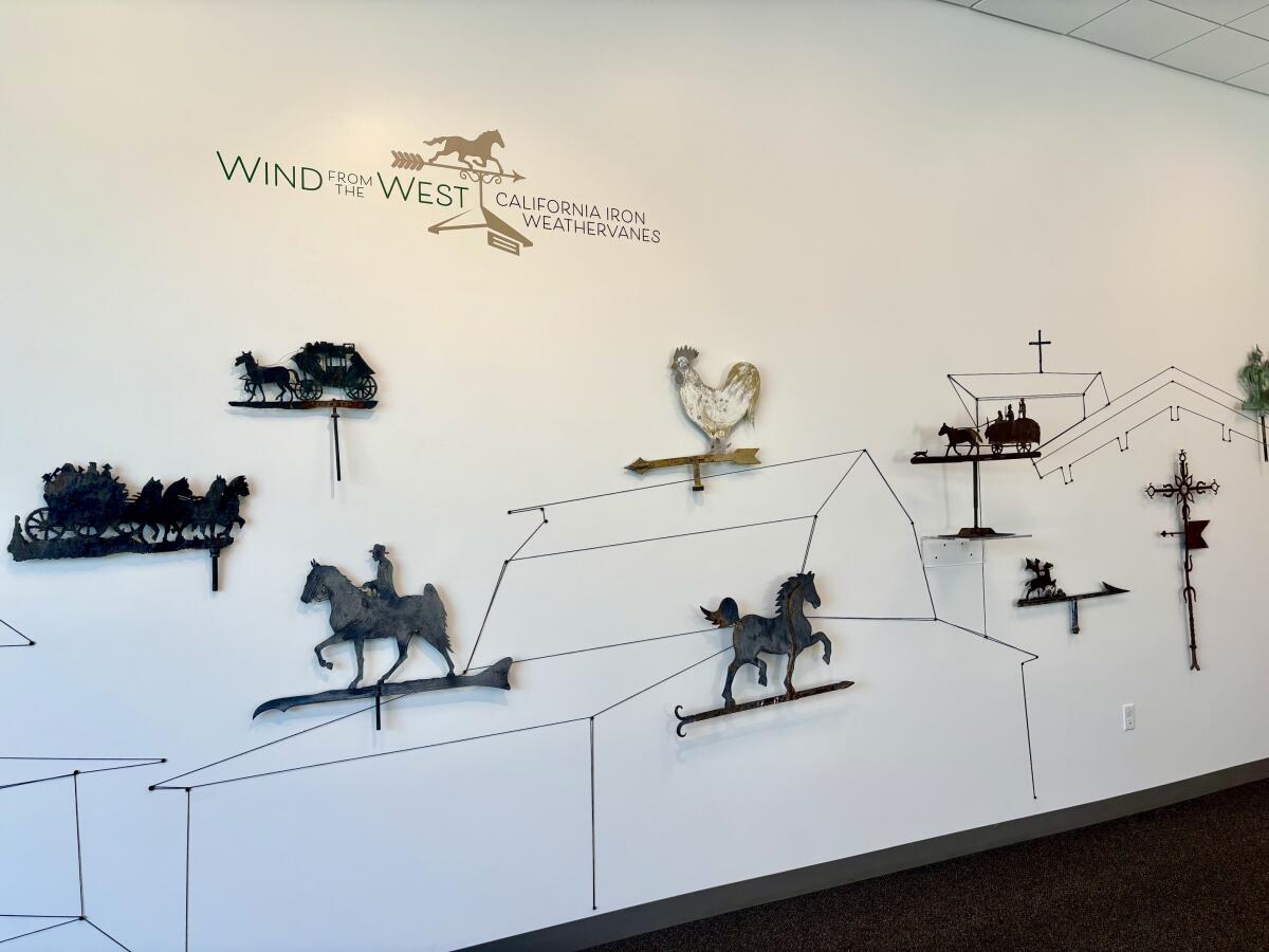 “Wind from the West: California Iron Weathervanes” features a collection of weathervanes at the Hilbert Museum.
