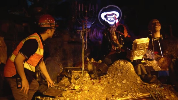 Walt Disney Imagineering tests the next-gen Hybrid Front Projection technology on Pirates of the Caribbean at Disneyland. (Courtesy of Disney via the official Walt Disney Imagineering YouTube channel)
