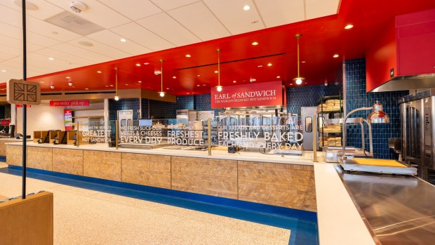 The new Earl of Sandwich restaurant in the west end of Downtown Disney. (Courtesy of Earl Enterprises)