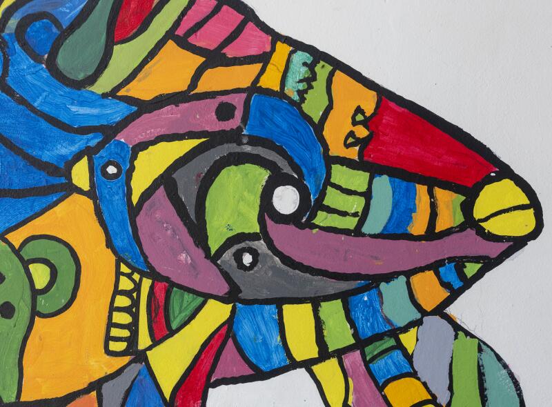 Ensenada, BC - June 23: Part of a mural made by local students and families at elementary school Luis Donaldo Colosio Murrieta on Tuesday, June 23, 2026 in Ensenada, BC. (Ronaldo Bolaños / Los Angeles Times)