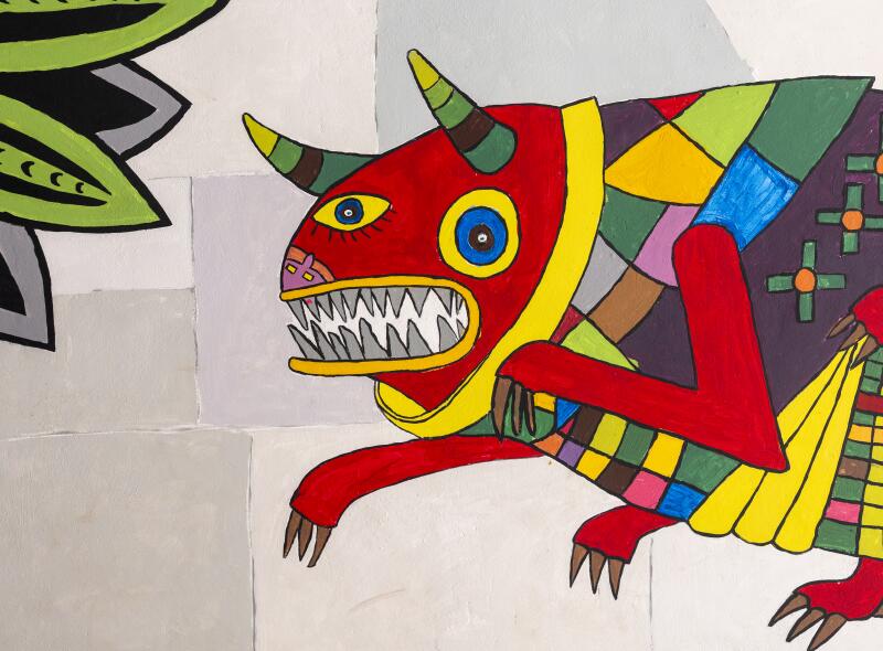 Ensenada, BC - June 23: Part of a mural made by local students and families at elementary school Luis Donaldo Colosio Murrieta on Tuesday, June 23, 2026 in Ensenada, BC. (Ronaldo Bolaños / Los Angeles Times)