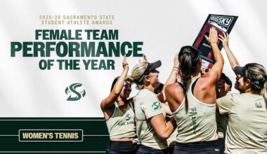 TENNIS RECIPIENT OF SACRAMENTO STATE’S FEMALE TEAM PERFORMANCE OF THE YEAR