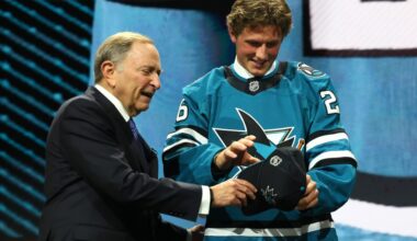 San Jose Sharks' Macklin Celebrini makes surprise calls to draft picks