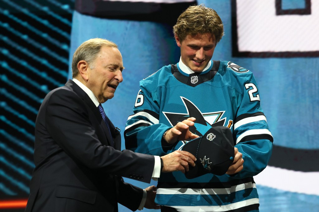San Jose Sharks' Macklin Celebrini makes surprise calls to draft picks