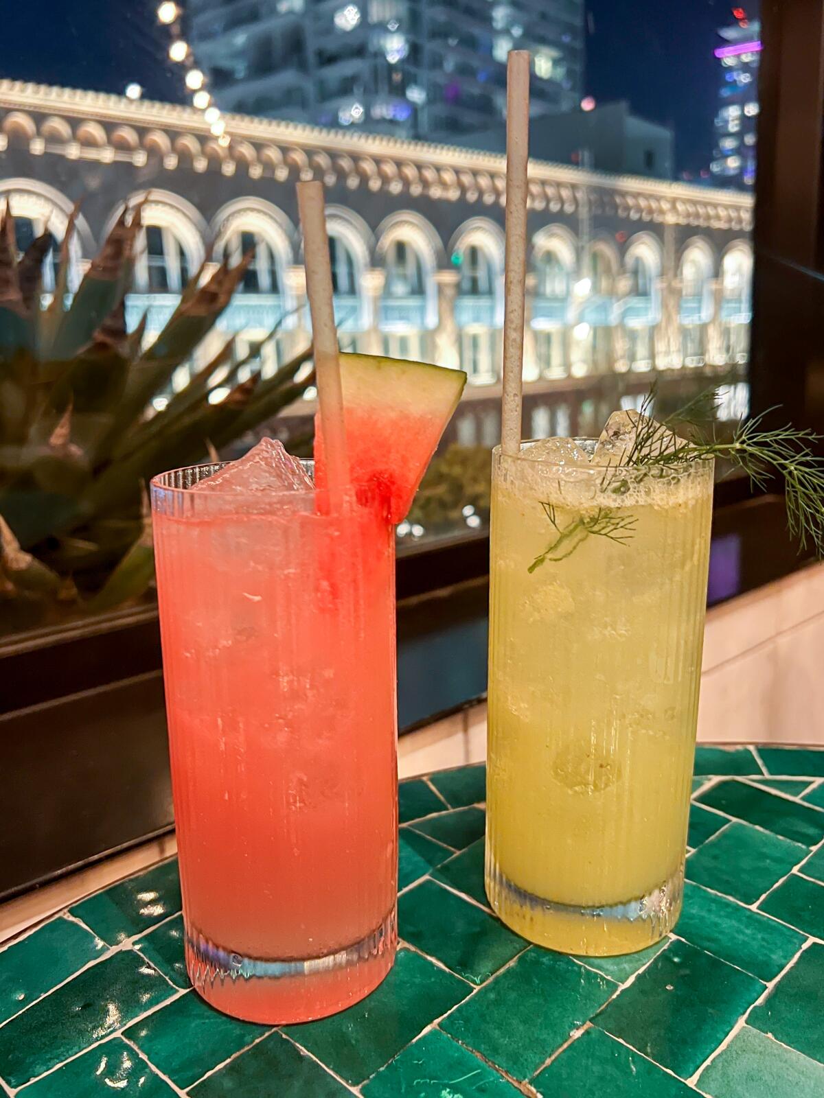 Cocktails on the Inanna Bar on June 15 in Los Angeles.