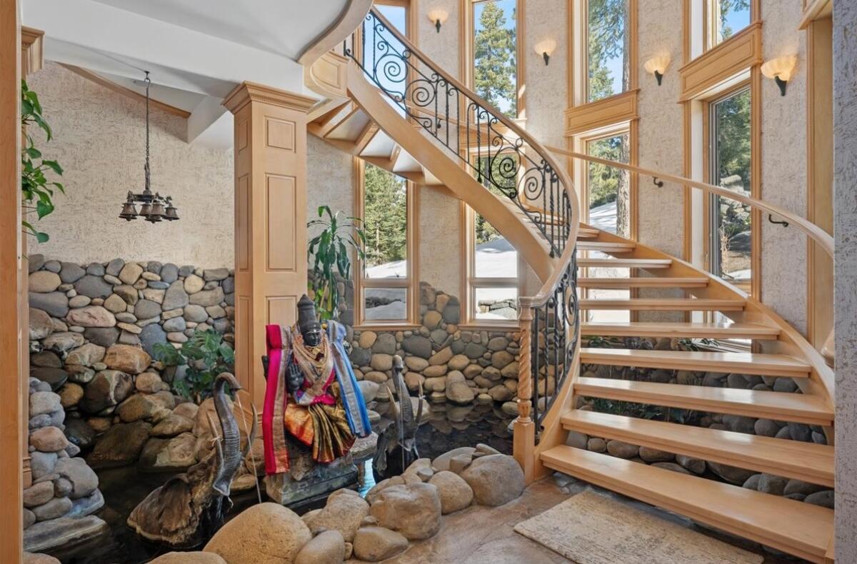 A staircase in Beach Boys co-founder Mike Love's $43 million mansion.