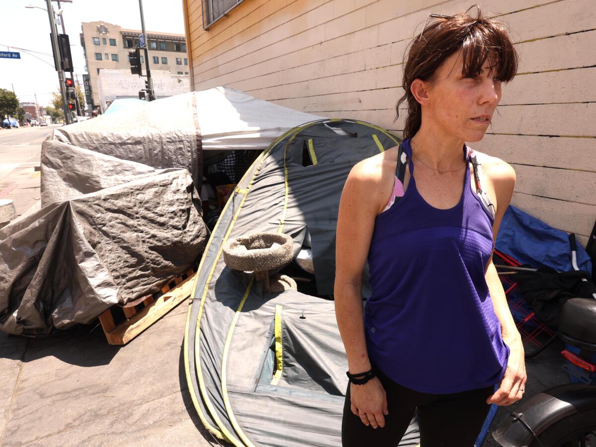 Meghan Kessler talks about the effect that a shuttered USPS office has had on the community in Skid Row.