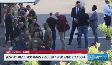 Suspect dead, hostages rescued in Bakersfield, California bank standoff