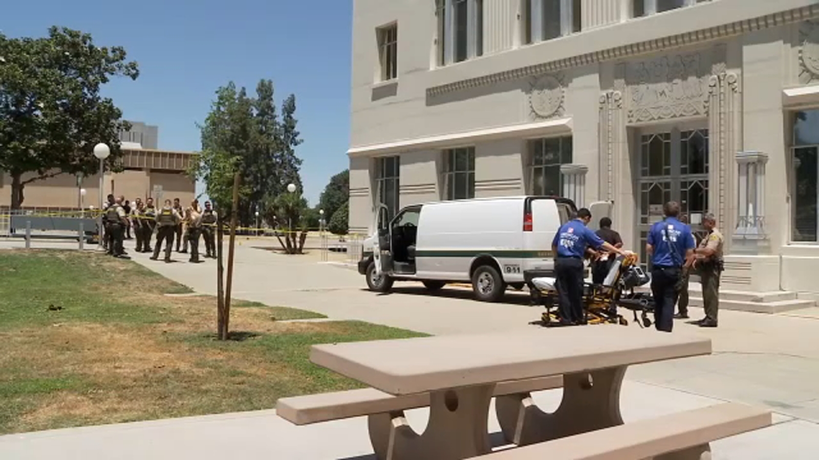 Man stabbed multiple times at Fresno County Courthouse Park, deputies say