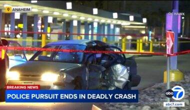Chase suspect dies, passenger hospitalized after chase involving Anaheim police ends in Fullerton crash