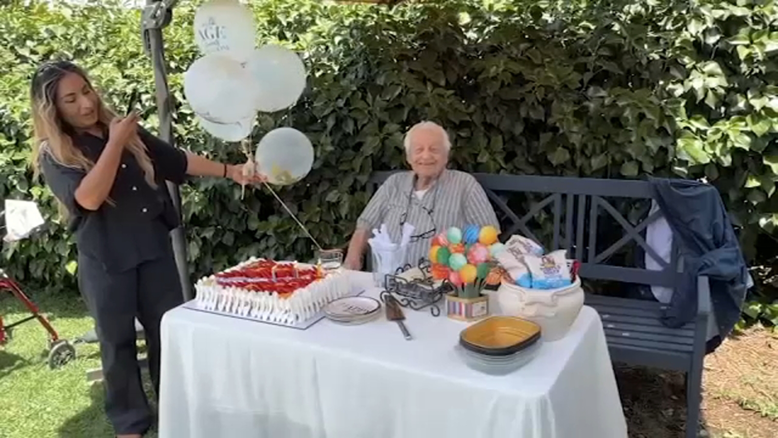 Garden Grove veteran Hal Yoak celebrates 101st birthday while crafting toys for neighborhood children