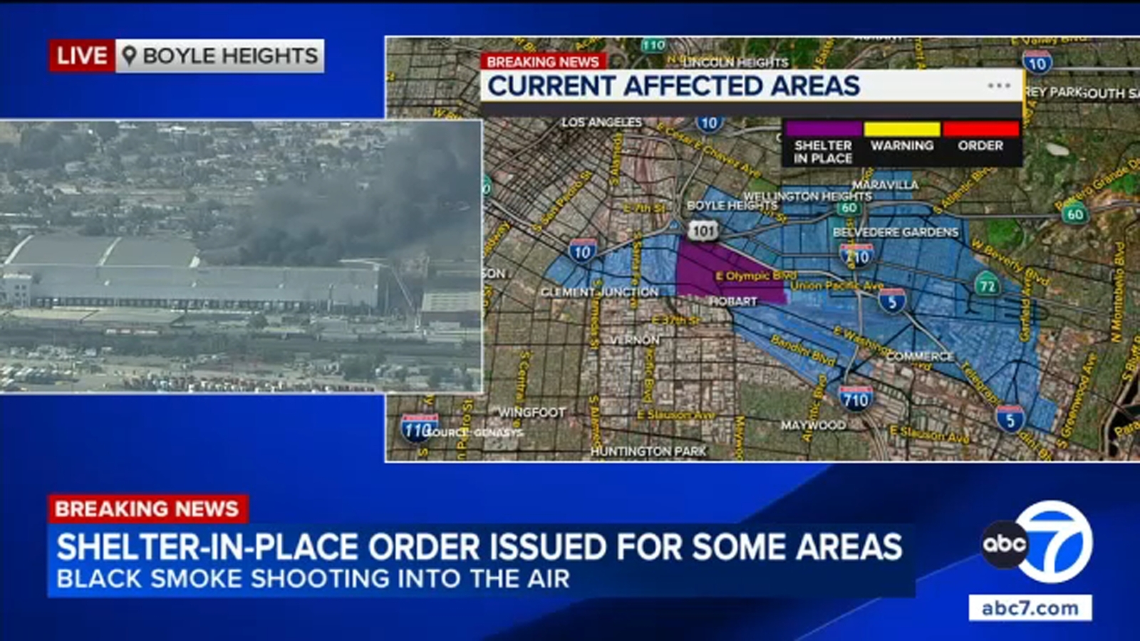 AQMD issues smoke advisory due to structure fire