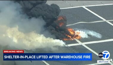 Boyle Heights warehouse continues to smolder; firefighters to stay overnight