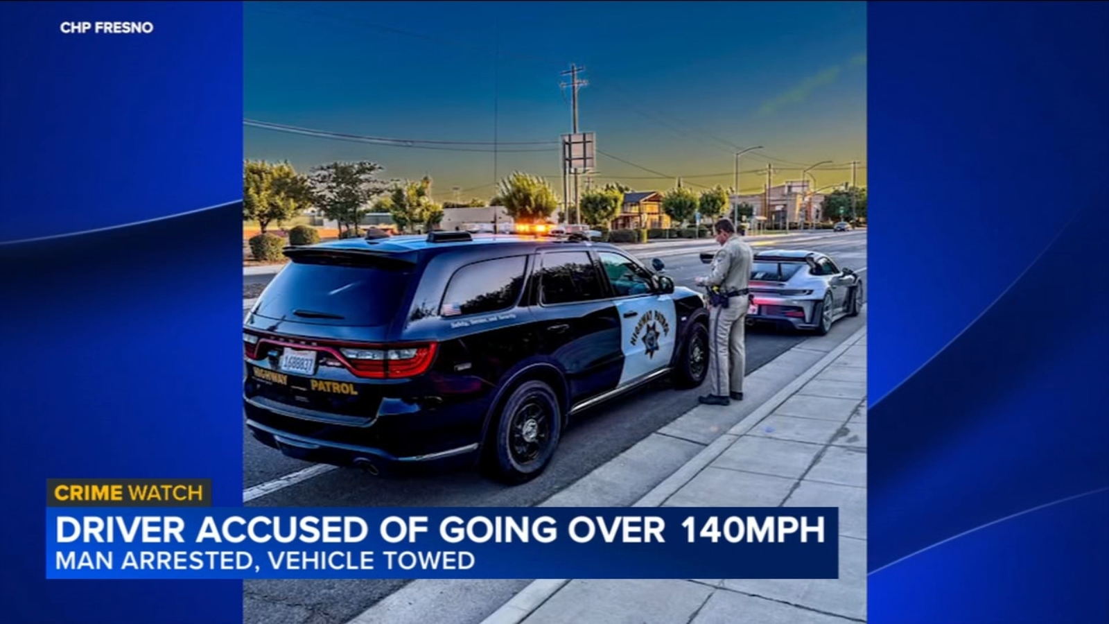 Driver arrested after allegedly speeding over 140 mph on Highway 168
