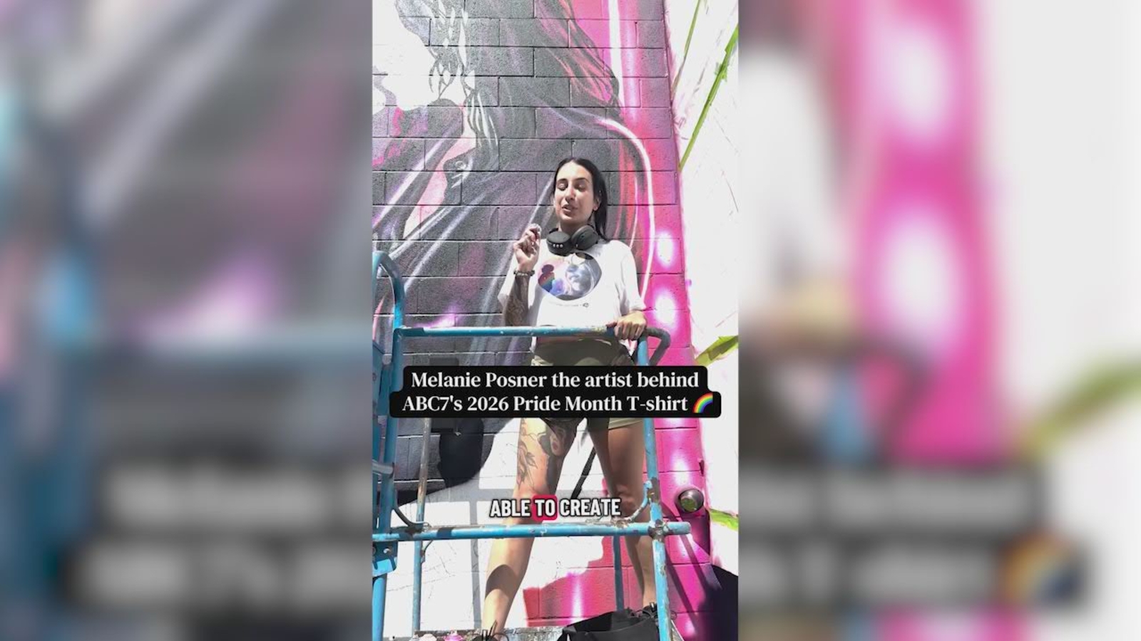 LA artist Melanie Posner makes a neon splash with her new sapphic West Hollywood mural
