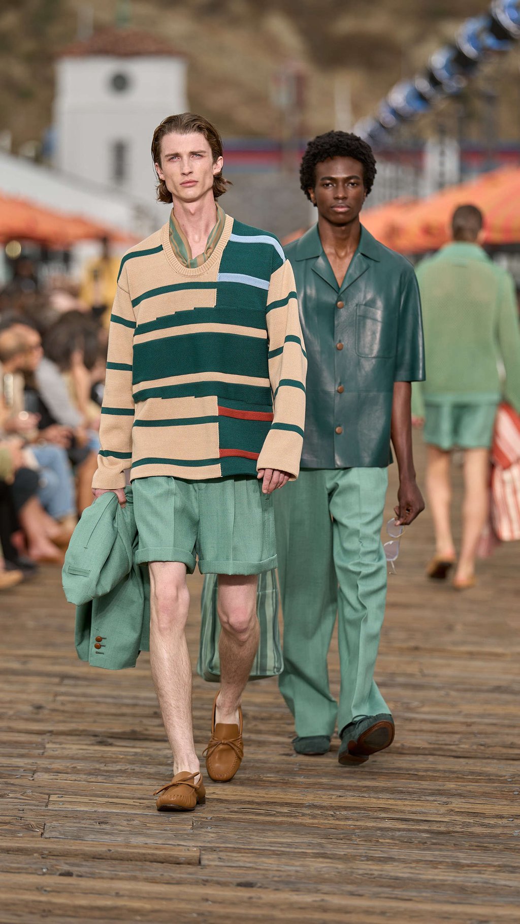 Striped knitwear was also part of the line-up. Photo: Handout