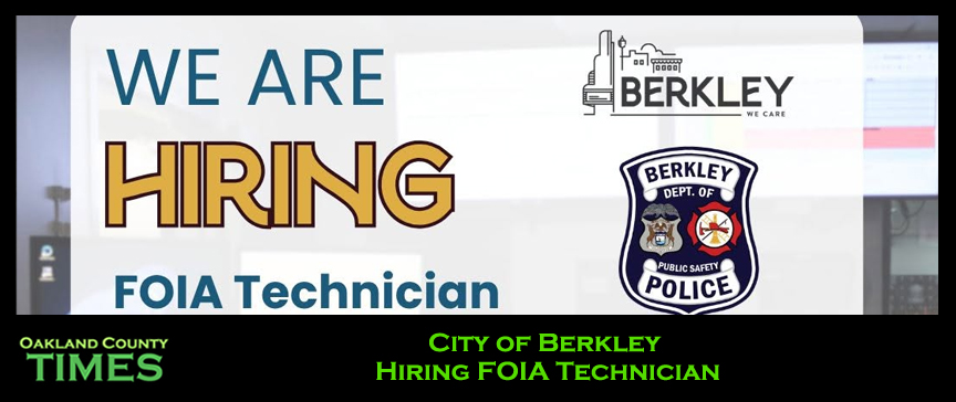 City of Berkley Hiring FOIA Technician
