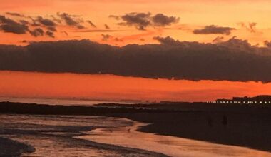 Sunrises and sunsets in Long Beach are a main attraction to the beach and boardwalk all year long.