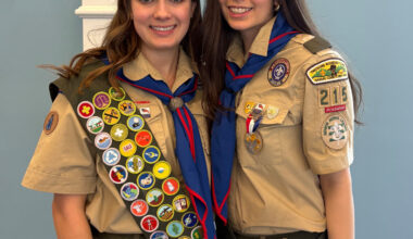 Long Beach residents Scarlett Anderson, left, and Alexis Ricoy worked in their local communities to earn Eagle Scout.